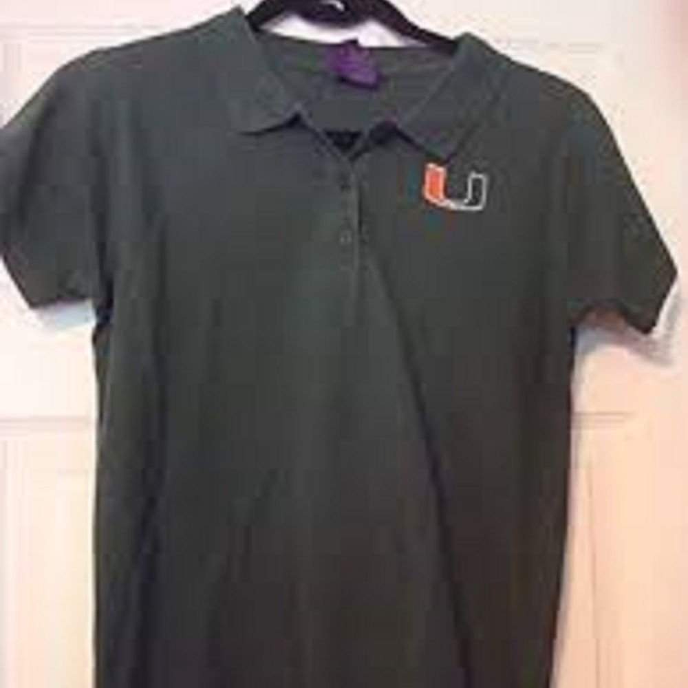 NCAA MIAMI HURRICANES BOY GIRL RED OAK LOGO POLO